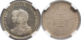 Moedas certificadas
Portugal D. Carlos I 500 Réis Lisboa 1898
Descoberta da Índia
NGC MS 61