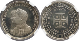 Moedas certificadas
Portugal D. Carlos I 1000 Réis Lisboa 1898
Descoberta da Índia
NGC PF 64 CAMEO
Top Grade!