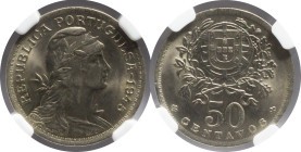Moedas certificadas
Portugal República 50 centavos 1945
NGC MS 64