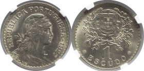 Moedas certificadas
Portugal República 1 escudo 1927
NGC MS 64