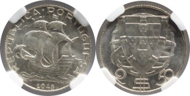 Moedas certificadas
Portugal República 2.5 escudos 1948
NGC MS 66