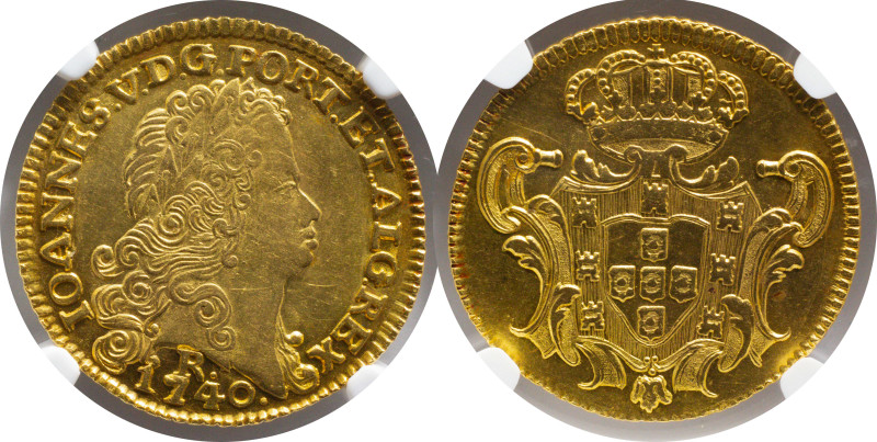 Certified Coins
Portugal D. João V Peça Rio de Janeiro 1740
NGC AU 58