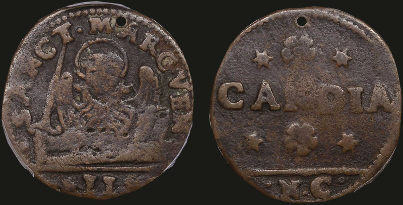 GREECE: ITALIAN STATES / VENICE (CRETE): 2 Soldi (=1 Gazzetta) (1653-1669) in co...