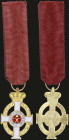 GREECE: Order of King George I (1915). Miniature knight gold cross. Manufactured in 1960-1970. Extremely Fine.