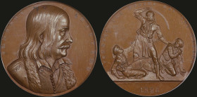 GREECE: Bronze medal {1826 (1836)} from the collection of medals that were engraved by Konrad Lange. Ioannis Kolletis on obverse. Scene featuring a Gr...