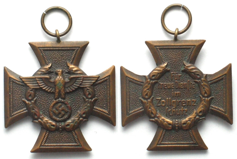 Germany THIRD REICH Customs Border Guards Medal 1939-1944, Material: Bronze