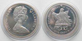 ISLE OF MAN. 1 Crown 1978 25th ANN. of CORONATION two hawks silver Proof