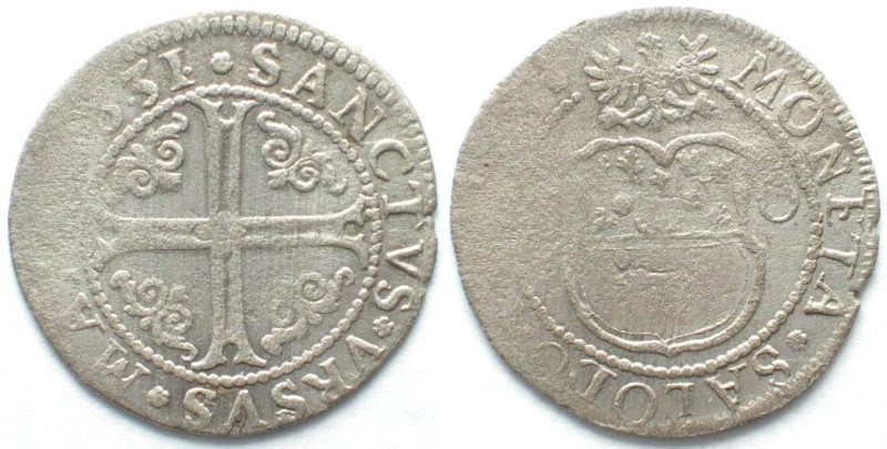 SOLOTHURN. Batzen 1631, Billon, Erhaltung! HMZ 2-835g. Prägeschwäche am Rande / ...