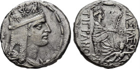 Ancient Greece: Kingdom of Armenia Tigranes II 'the Great' circa 80-68 BC Silver Tetradrachm Good Very Fine; featuring a splendid portrait of Tigranes