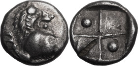 Ancient Greece: Thrace, Chersonesos circa 386-338 BC Silver Hemidrachm Good Very Fine; test cut to rev