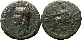 Roman Empire Caligula AD 37-38 Bronze As About Very Fine; green patina