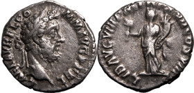 Roman Empire Commodus AD 186 Silver Denarius Very Fine