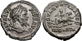 Roman Empire Septimius Severus AD 203 Silver Denarius Good Very Fine