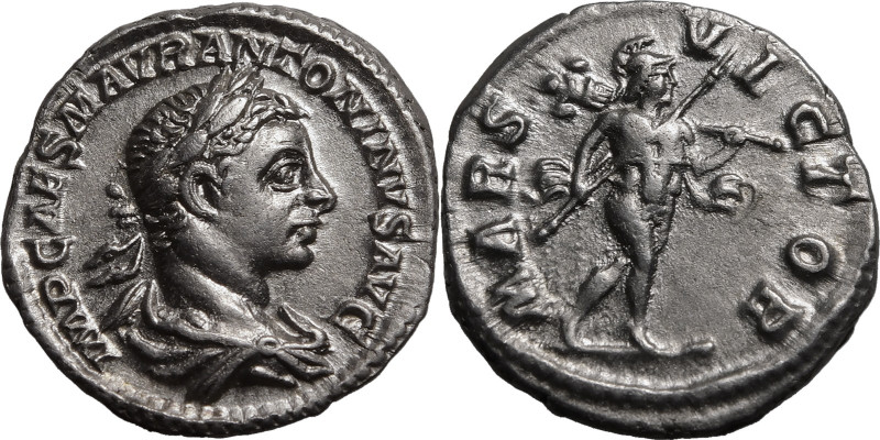 ROMAN EMPIRE. Elagabalus. 
Silver denarius, AD 218-222. Rome. 
Obv: IMP CAES M...