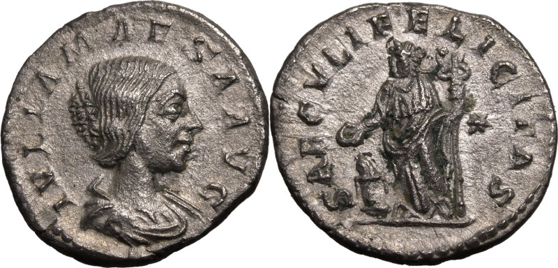 ROMAN EMPIRE. Julia Maesa (grandmother of Elagabalus). 
Silver denarius, AD 218...