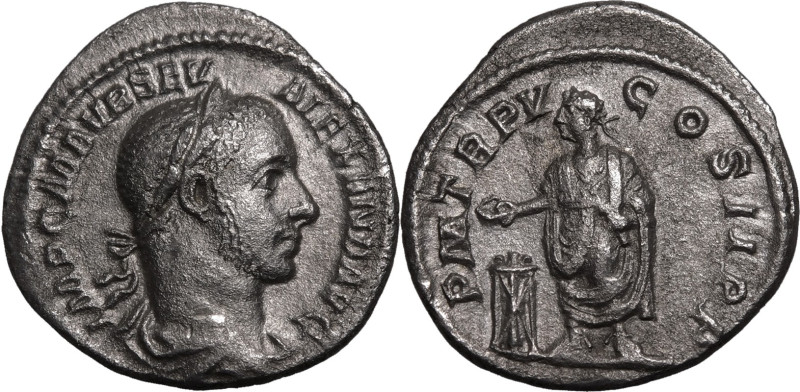 ROMAN EMPIRE. Severus Alexander. 
Silver denarius, AD 227. Rome. 
Obv: IMP C M...