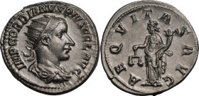Roman Empire Gordian III AD 240 Silver Antoninianus About Mint State