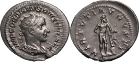 Roman Empire Gordian III AD 241-243 Silver Antoninianus Good Very Fine; an attractive specimen, struck on a broad flan and boasting underlying lustre
