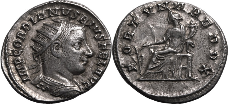 ROMAN EMPIRE. Gordian III. 
Silver antoninianus, AD 243-244. Rome. 
Obv: IMP G...