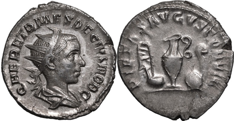 ROMAN EMPIRE. Herennius Etruscus (Caesar). 
Silver antoninianus, AD 250-251. Ro...