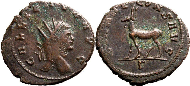 ROMAN EMPIRE. Gallienus. 
Billon antoninianus, AD 267-268. Rome. 
Obv: GALLIEN...