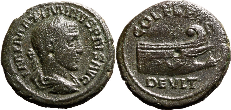 ROMAN PROVINCIAL. THRACE, DEULTUM. Maximinus I. 
Bronze ae24, AD 235-238. 
Obv...