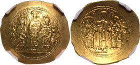 Byzantine Empire Romanus IV AD 1068-1071 Gold Histamenon Nomisma NGC AU Strike: 4/5 Surface: 4/5; clipped