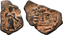 Islamic: Umayyad Caliphate 'Abd al-Malik ibn Marwan AH 65-86 = AD 685-705 Bronze Fals About Very Fine