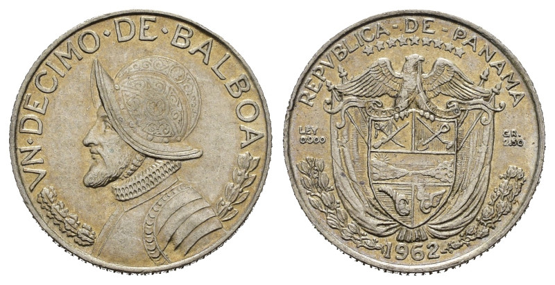 PANAMA. 1/10 de balboa 1962. Ag. qFDC