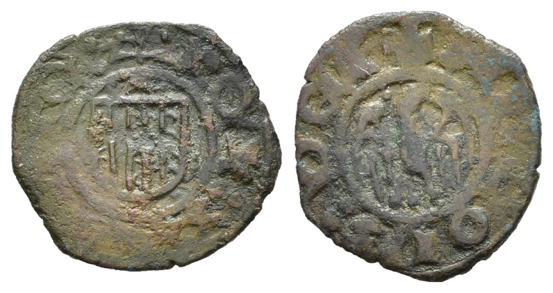 MESSINA. Alfonso d'Aragona (1416-1458). Denaro Mi (0,64 g). MIR 227. MB-BB