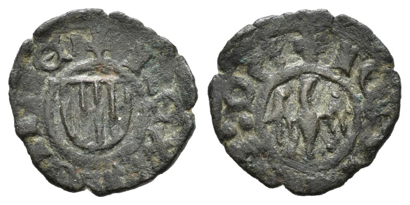 MESSINA. Giovanni d'Aragona (1458-1479). Denaro Mi (0,59 g). MIR 233; Spahr 120-...