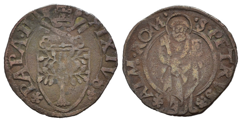 ROMA. Stato Pontificio. Sisto IV (1471-1484). Quattrino Mi (1,32 g). MB