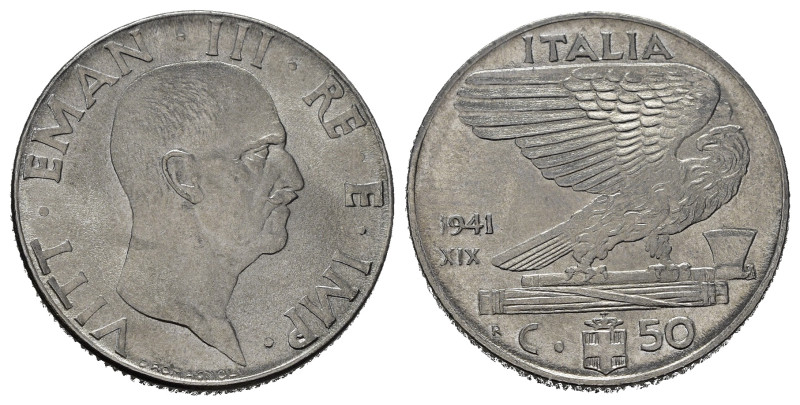 Regno d'Italia. Vittorio Emanuele III. 50 centesimi 1941. qFDC