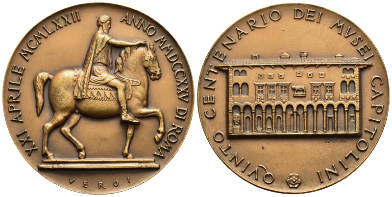 Roma. Medaglia 1972. Natale di Roma - quinto centeario dei musei capitolini. AE ...