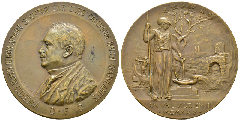 Medaglie Italiane. Personaggi. Vincenzo Roppo Medaglia 1925 AE (54,86 g - 50,4 m...