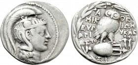 ATTICA. Athens. Tetradrachm (124/3 BC). New Style Coinage. Mikion, Erykleides and Aristos, magistrates.