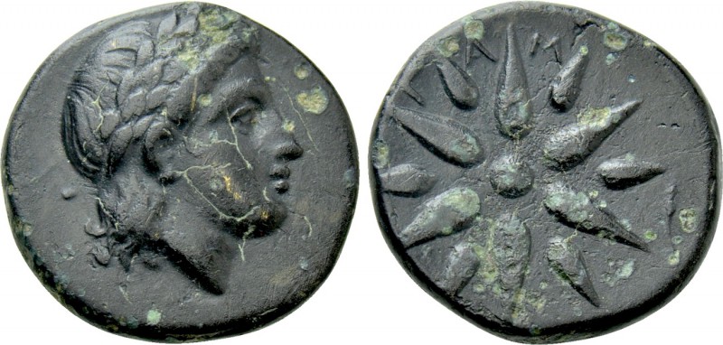 MYSIA. Gambrion. Ae (4th century BC). 

Obv: Laureate head of Apollo right.
R...