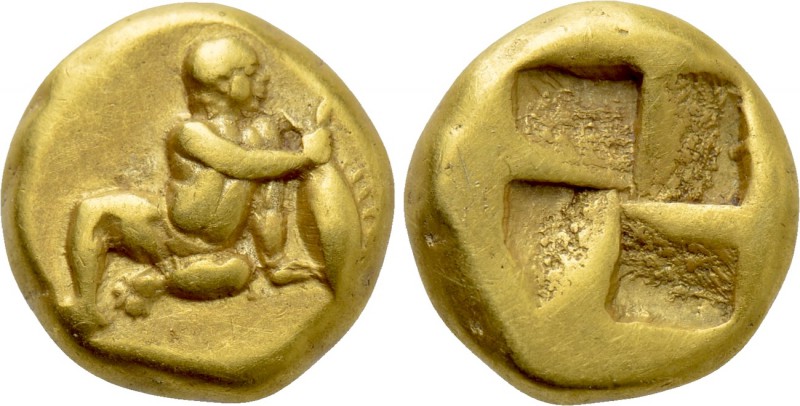 MYSIA. Kyzikos. EL Hekte (5th-4th centuries BC).

Obv: Boy seated facing, head...