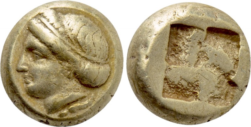 IONIA. Phokaia. EL Hekte (Circa 478-387 BC). 

Obv: Female head left, with ban...