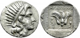 CARIA. Rhodes. Drachm (Circa 188-170 BC). Agatharchos, magistrate.