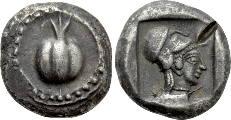 PAMPHYLIA. Side. Stater (Circa 460-430 BC).

Obv: Pomegranate within pelleted ...