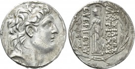 KINGS OF CAPPADOCIA. Ariarathes V Eusebes Philopator (Circa 163-130 BC). Tetradrachm. In the name and types of Seleukid king Antiochos VII. Ariarathei...