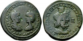 MOESIA INFERIOR. Marcianopolis. Elagabalus with Julia Maesa (218-222). Ae Pentassarion. Julius Antonius Seleucus, legatus consularis.