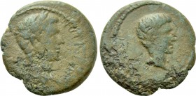 CARIA. Antioch ad Maeandrum. Augustus with Gaius (27 BC-14 AD). Ae.
