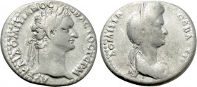 CAPPADOCIA. Caesarea. Domitian with Domitia (81-96). Didrachm.