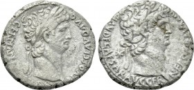 SELEUCIS & PIERIA. Antioch(?). Nero with Divus Claudius (54-68). Tetradrachm.