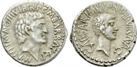 MARK ANTONY and OCTAVIAN. Denarius (41 BC). M. Barbatius Pollio, quaestor pro praetore. Ephesus.