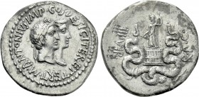 MARK ANTONY with OCTAVIA (39 BC). Cistophorus. Ephesus.