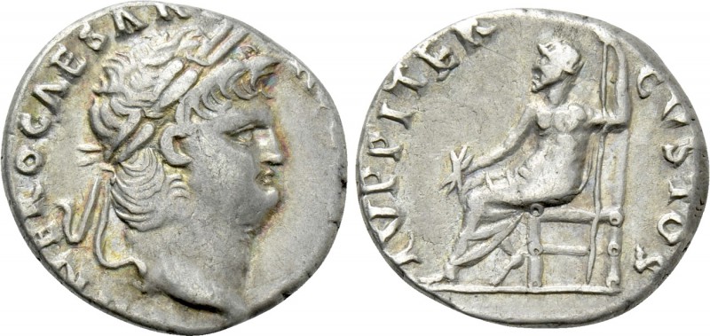 NERO (54-68). Denarius. Rome. 

Obv: IMP NERO CAESAR AVGVSTVS. 
Laureate head...