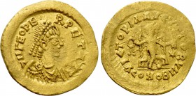 OSTROGOTHS. Theodemir (470-475). GOLD Tremissis. Rome. Imitating a Constantinople issue of Leo I.